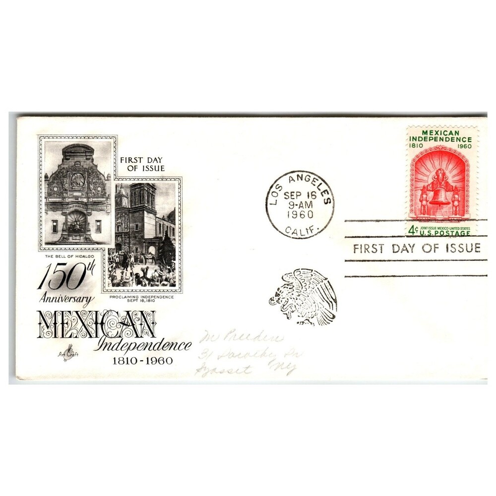 Scott #1157 1960 Mexican Independence First Day Cover FDC Artcraft
